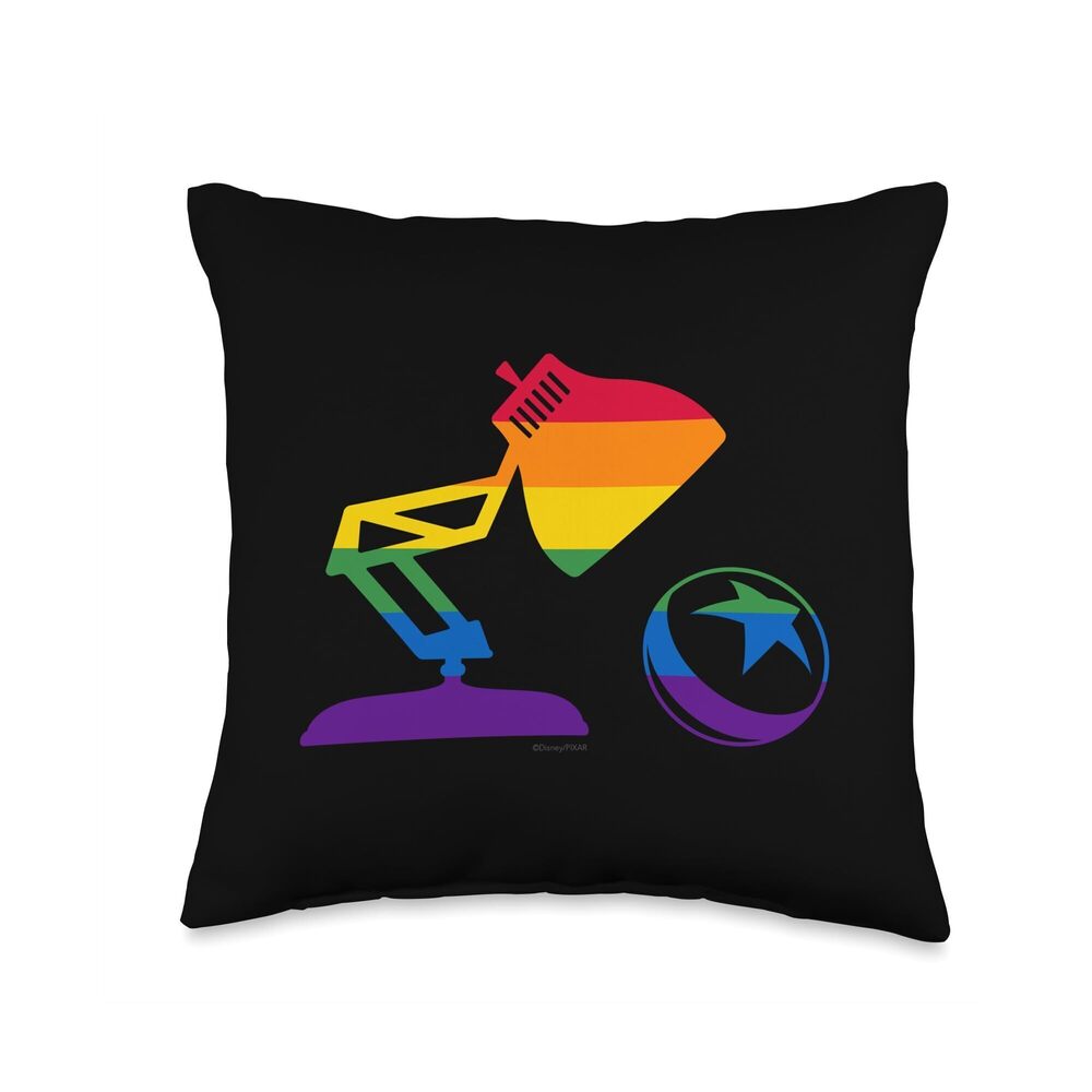 7257 Pixar Ball and Luxo Jr. Rainbow Collection Throw Pillow